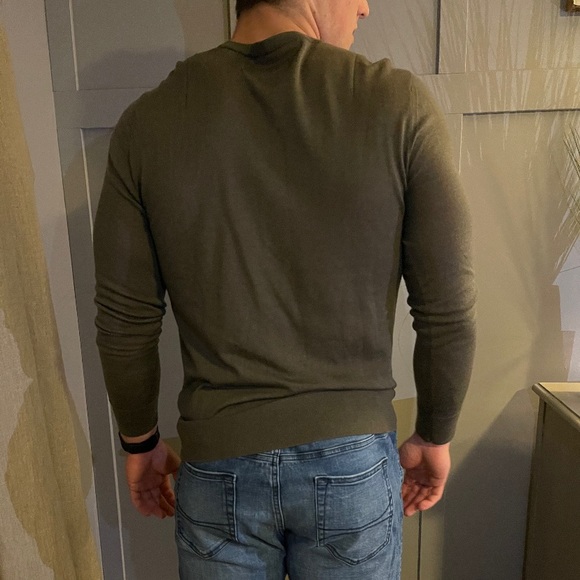 All Saints dark green sweater size L - Picture 2 of 2